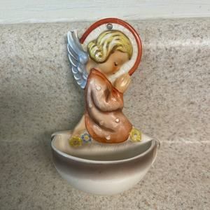 Hummel Goebel Praying 'Angel Facing Right' Holy Water Font  | W. Germany